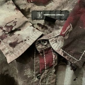 INC mulitcolor pattern shirt